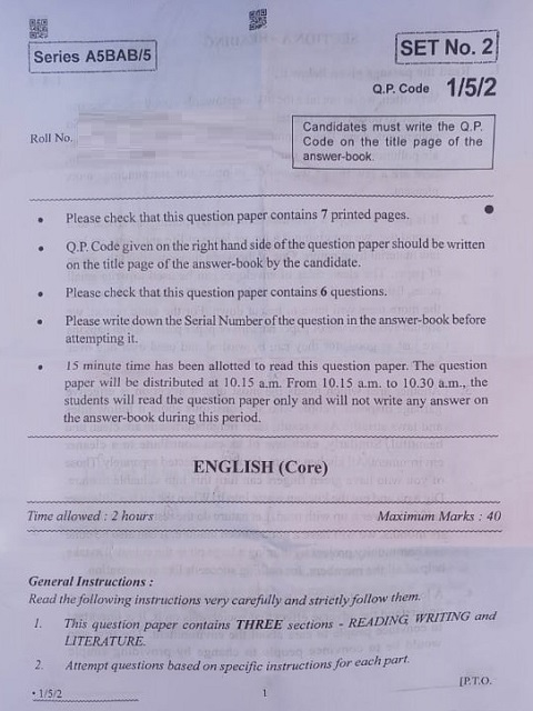 CBSE Class 12 English Term 2 Exam Analysis 2022 Easy Paper Say 